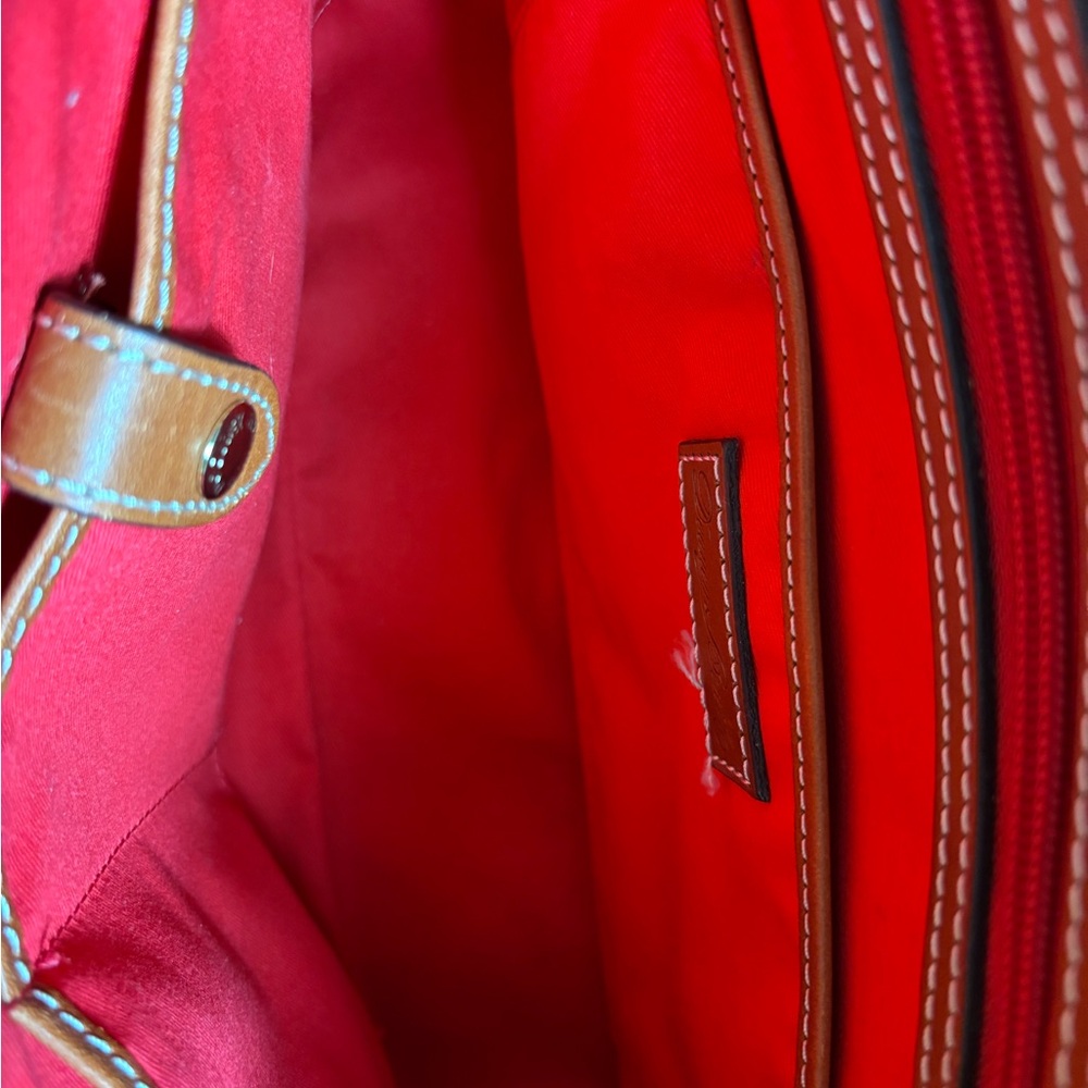 Dooney & Bourke Mustard Yellow Tote with Brown Accents - Picture 8 of 9